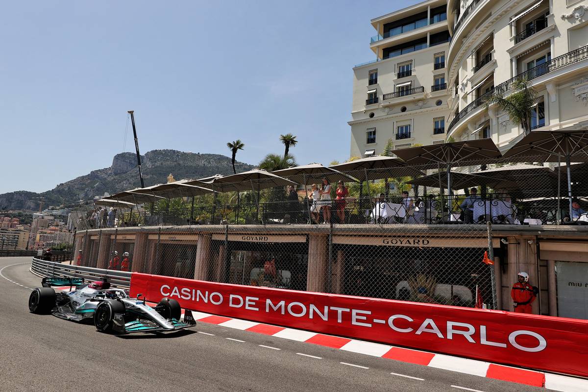 George Russell (GBR) Mercedes AMG F1 W13. 27.05.2022. Formula 1 World Championship, Rd 7, Monaco Grand Prix, Monte Carlo, Monaco, Friday