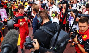 Pole sitter Charles Leclerc (MON) Ferrari in qualifying parc ferme. 28.05.2022. Formula 1 World Championship, Rd 7, Monaco Grand Prix, Monte Carlo, Monaco, Qualifying