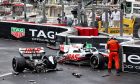 Mick Schumacher (GER) Haas VF-22 crashed out of the race. 29.05.2022. Formula 1 World Championship, Rd 7, Monaco Grand Prix, Monte Carlo, Monaco, Race