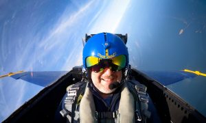 Brown gets high with Blue Angels in Miami