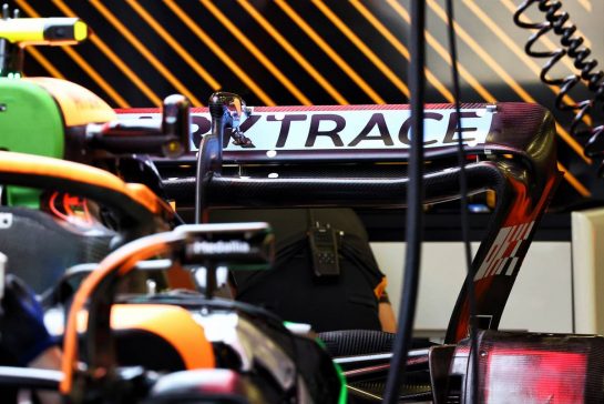 McLaren MCL36 rear wing.
09.06.2022. Formula 1 World Championship, Rd 8, Azerbaijan Grand Prix, Baku Street Circuit, Azerbaijan, Preparation Day.
- www.xpbimages.com, EMail: requests@xpbimages.com © Copyright: Batchelor / XPB Images