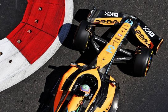 Daniel Ricciardo (AUS) McLaren MCL36.
10.06.2022. Formula 1 World Championship, Rd 8, Azerbaijan Grand Prix, Baku Street Circuit, Azerbaijan, Practice Day.
- www.xpbimages.com, EMail: requests@xpbimages.com © Copyright: Bearne / XPB Images