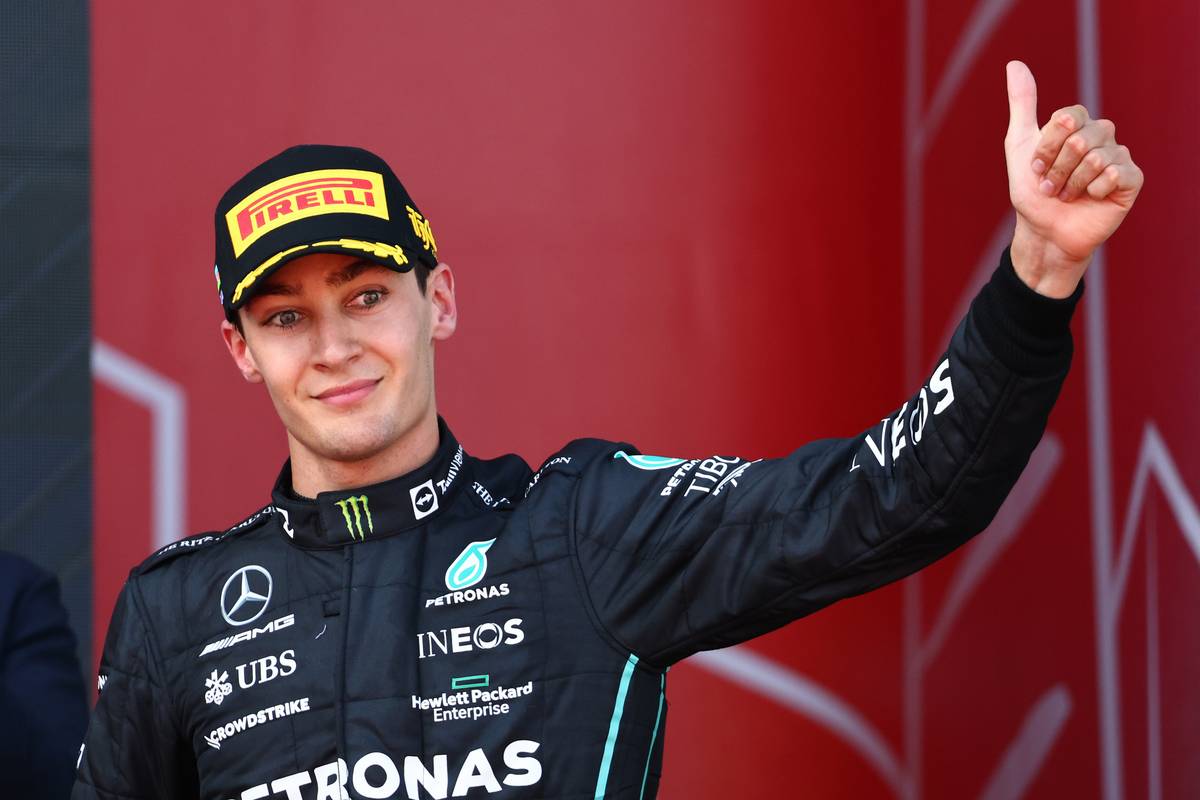 3rd place George Russell (GBR) Mercedes AMG F1 W13. 12.06.2022. Formula 1 World Championship, Rd 8, Azerbaijan Grand Prix, Baku