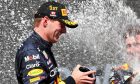 Race winner Max Verstappen (NLD) Red Bull Racing celebrates on the podium. 19.06.2022. Formula 1 World Championship, Rd 9, Canadian Grand Prix, Montreal, Canada, Race