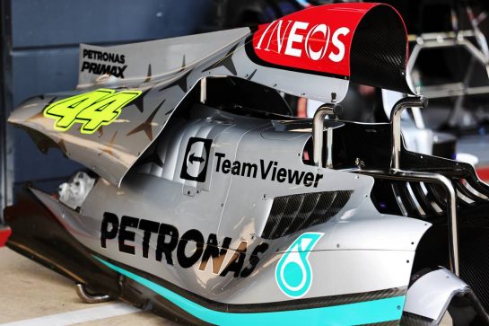 Lewis Hamilton (GBR) Mercedes AMG F1 W13 - bodywork.
30.06.2022. Formula 1 World Championship, Rd 10, British Grand Prix, Silverstone, England, Preparation Day.
- www.xpbimages.com, EMail: requests@xpbimages.com © Copyright: Davenport / XPB Images