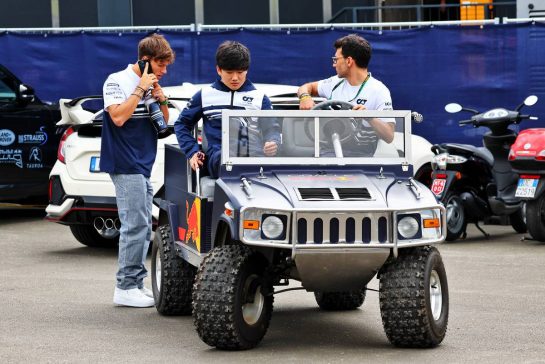 Yuki Tsunoda (JPN) AlphaTauri and team mate Pierre Gasly (FRA) AlphaTauri.
07.07.2022. Formula 1 World Championship, Rd 11, Austrian Grand Prix, Spielberg, Austria, Preparation Day.
- www.xpbimages.com, EMail: requests@xpbimages.com © Copyright: Batchelor / XPB Images