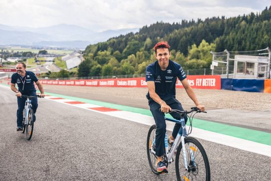 Alexander Albon (THA) Williams Racing rides the circuit.
07.07.2022. Formula 1 World Championship, Rd 11, Austrian Grand Prix, Spielberg, Austria, Preparation Day.
- www.xpbimages.com, EMail: requests@xpbimages.com © Copyright: Bearne / XPB Images
