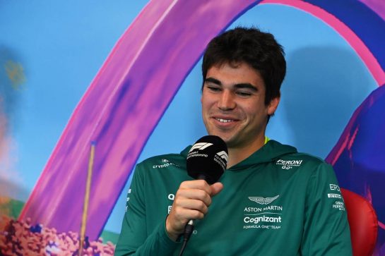 Lance Stroll (CDN) Aston Martin F1 Team in the FIA Press Conference.
07.07.2022. Formula 1 World Championship, Rd 11, Austrian Grand Prix, Spielberg, Austria, Preparation Day.
- www.xpbimages.com, EMail: requests@xpbimages.com © Copyright: XPB Images