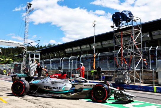 George Russell (GBR) Mercedes AMG F1 W13.
08.07.2022. Formula 1 World Championship, Rd 11, Austrian Grand Prix, Spielberg, Austria, Qualifying Day.
- www.xpbimages.com, EMail: requests@xpbimages.com © Copyright: Batchelor / XPB Images