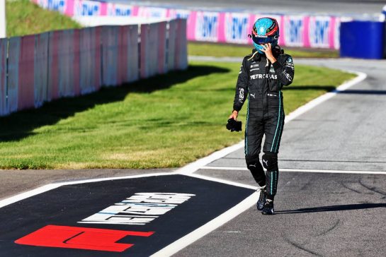 George Russell (GBR) Mercedes AMG F1 crashed out of qualifying.
08.07.2022. Formula 1 World Championship, Rd 11, Austrian Grand Prix, Spielberg, Austria, Qualifying Day.
- www.xpbimages.com, EMail: requests@xpbimages.com © Copyright: Batchelor / XPB Images