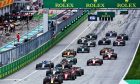 Max Verstappen (NLD) Red Bull Racing RB18 leads at the start of the race. 10.07.2022. Formula 1 World Championship, Rd 11, Austrian Grand Prix, Spielberg, Austria, Race