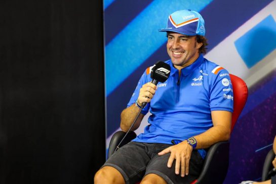 Fernando Alonso (ESP) Alpine F1 Team in the FIA Press Conference.
21.07.2022. Formula 1 World Championship, Rd 12, French Grand Prix, Paul Ricard, France, Preparation Day.
- www.xpbimages.com, EMail: requests@xpbimages.com © Copyright: XPB Images