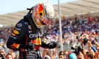 Race winner Max Verstappen (NLD) Red Bull Racing celebrates in parc ferme. 24.07.2022. Formula 1 World Championship, Rd 12, French Grand Prix, Paul Ricard, France, Race