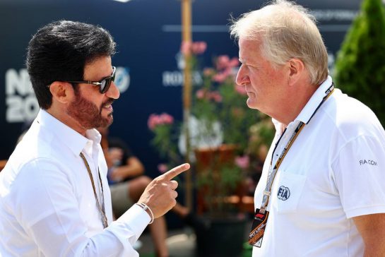 (L to R): Mohammed Bin Sulayem (UAE) FIA President with Jo Bauer (GER) FIA Delegate.
29.07.2022. Formula 1 World Championship, Rd 13, Hungarian Grand Prix, Budapest, Hungary, Practice Day.
- www.xpbimages.com, EMail: requests@xpbimages.com © Copyright: Batchelor / XPB Images