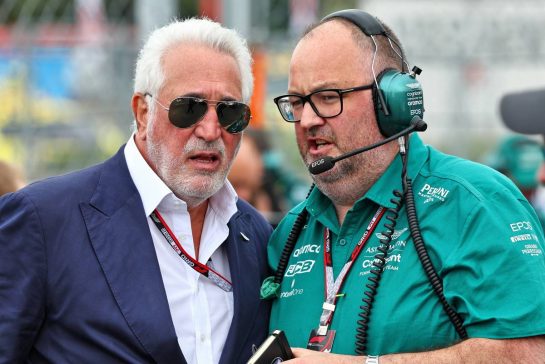 (L to R): Lawrence Stroll (CDN) Aston Martin F1 Team Investor on the grid with Tom McCullough (GBR) Aston Martin F1 Team Performance Director.
31.07.2022. Formula 1 World Championship, Rd 13, Hungarian Grand Prix, Budapest, Hungary, Race Day.
- www.xpbimages.com, EMail: requests@xpbimages.com © Copyright: Batchelor / XPB Images
