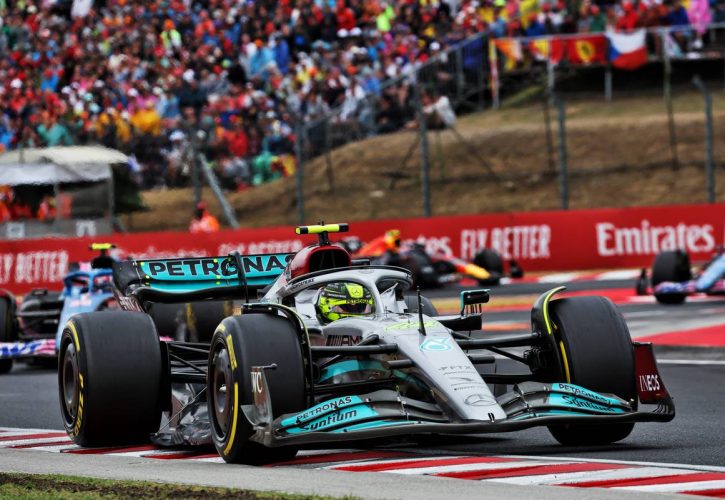 Lewis Hamilton (GBR) Mercedes AMG F1 W13. 31.07.2022. Formula 1 World Championship, Rd 13, Hungarian Grand Prix, Budapest, Hungary, Race