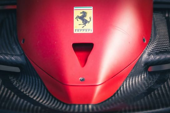 Ferrari F1-75 nosecone.
25.08.2022. Formula 1 World Championship, Rd 14, Belgian Grand Prix, Spa Francorchamps, Belgium, Preparation Day.
- www.xpbimages.com, EMail: requests@xpbimages.com © Copyright: Bearne / XPB Images