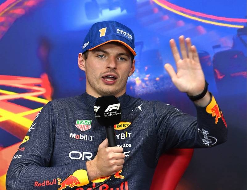 Max Verstappen (NLD) Red Bull Racing in the FIA Press Conference. 27.08.2022. Formula 1 World Championship, Rd 14, Belgian Grand Prix, Spa Francorchamps, Belgium, Qualifying