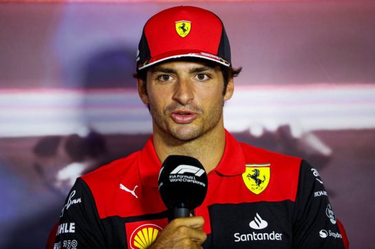 Carlos Sainz Jr (ESP) Ferrari in the FIA Press Conference.
01.09.2022. Formula 1 World Championship, Rd 14, Dutch Grand Prix, Zandvoort, Netherlands, Preparation Day.
- www.xpbimages.com, EMail: requests@xpbimages.com © Copyright: XPB Images