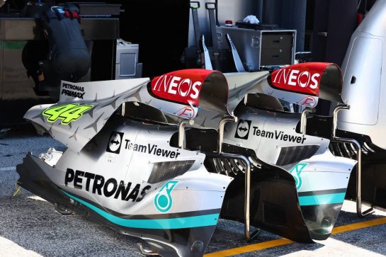 Mercedes AMG F1 W13 engine covers.
01.09.2022. Formula 1 World Championship, Rd 14, Dutch Grand Prix, Zandvoort, Netherlands, Preparation Day.
- www.xpbimages.com, EMail: requests@xpbimages.com © Copyright: Miltenburg / XPB Images
