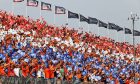 Circuit atmosphere - fans in the grandstand. 04.09.2022. Formula 1 World Championship, Rd 14, Dutch Grand Prix, Zandvoort, Netherlands, Race
