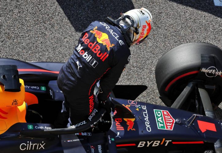Max Verstappen (NLD) Red Bull Racing RB18 in parc ferme. 10.09.2022. Formula 1 World Championship, Rd 16, Italian Grand Prix, Monza, Italy, Qualifying