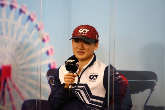 Yuki Tsunoda (JPN) AlphaTauri in the FIA Press Conference.
06.10.2022. Formula 1 World Championship, Rd 18, Japanese Grand Prix, Suzuka, Japan, Preparation Day.
- www.xpbimages.com, EMail: requests@xpbimages.com © Copyright: XPB Images