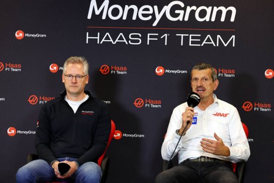 Alex Holmes, MoneyGram International Chairman and CEO with Guenther Steiner, Haas F1 Team Prinicipal