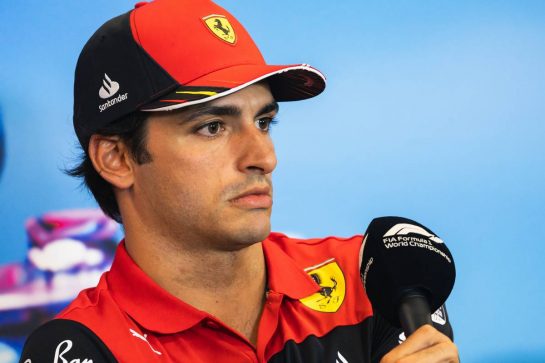 Carlos Sainz Jr (ESP) Ferrari in the FIA Press Conference.
20.10.2022. Formula 1 World Championship, Rd 19, United States Grand Prix, Austin, Texas, USA, Preparation Day.
- www.xpbimages.com, EMail: requests@xpbimages.com © Copyright: Bearne / XPB Images