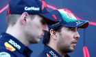 Sergio Perez (MEX) Red Bull Racing and team mate Max Verstappen (NLD) Red Bull Racing. 20.10.2022. Formula 1 World Championship, Rd 19, United States Grand Prix, Austin, Texas, USA, Preparation