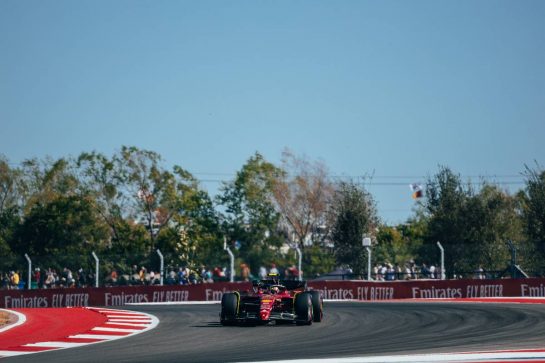 Carlos Sainz Jr (ESP) Ferrari F1-75.
21.10.2022. Formula 1 World Championship, Rd 19, United States Grand Prix, Austin, Texas, USA, Practice Day.
- www.xpbimages.com, EMail: requests@xpbimages.com © Copyright: Bearne / XPB Images