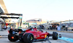 Carlos Sainz Jr (ESP) Ferrari F1-75 with Pirelli prototype tyres. 21.10.2022. Formula 1 World Championship, Rd 19, United States Grand Prix, Austin, Texas, USA, Practice
