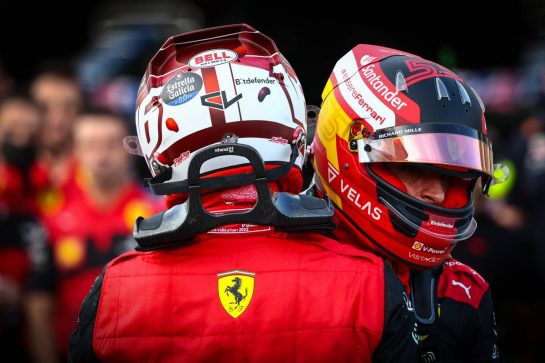 Charles Leclerc (FRA), Scuderia Ferrari and Carlos Sainz Jr (ESP), Scuderia Ferrari 
22.10.2022. Formula 1 World Championship, Rd 19, United States Grand Prix, Austin, Texas, USA, Qualifying Day.
- www.xpbimages.com, EMail: requests@xpbimages.com © Copyright: Charniaux / XPB Images