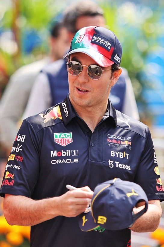 Sergio Perez (MEX) Red Bull Racing.
27.10.2022. Formula 1 World Championship, Rd 20, Mexican Grand Prix, Mexico City, Mexico, Preparation Day.
- www.xpbimages.com, EMail: requests@xpbimages.com © Copyright: Moy / XPB Images