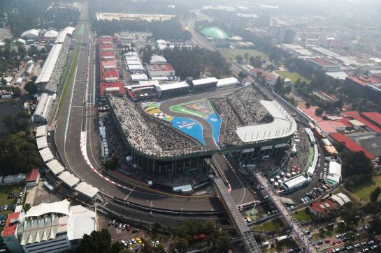 An aerial view of the circuit.
29.10.2022. Formula 1 World Championship, Rd 20, Mexican Grand Prix, Mexico City, Mexico, Qualifying Day.
- www.xpbimages.com, EMail: requests@xpbimages.com © Copyright: XPB Images