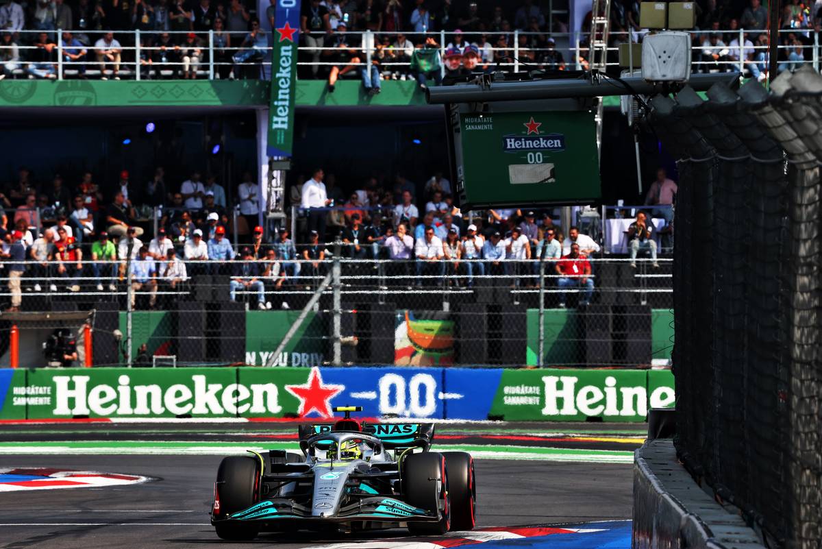 Lewis Hamilton (GBR) Mercedes AMG F1 W13. 29.10.2022. Formula 1 World Championship, Rd 20, Mexican Grand Prix, Mexico City, Mexico, Qualifying