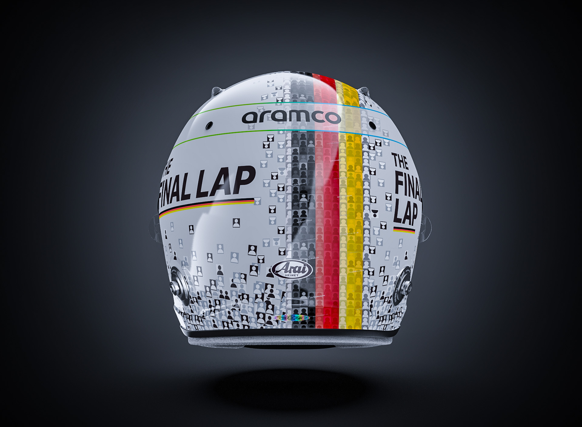 Fg9eS3XX0AAfWpz Vettel llama a 1000 fanáticos a ofertar por el casco de la 'última vuelta'