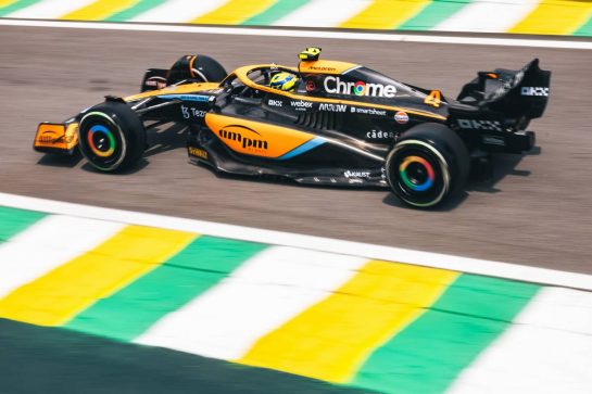 Lando Norris (GBR) McLaren MCL36.
11.11.2022. Formula 1 World Championship, Rd 21, Brazilian Grand Prix, Sao Paulo, Brazil, Qualifying Day.
- www.xpbimages.com, EMail: requests@xpbimages.com © Copyright: Bearne / XPB Images