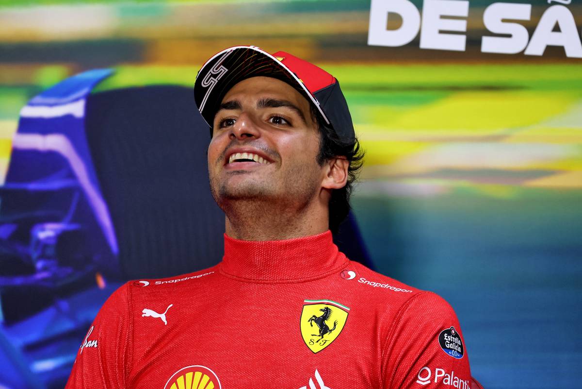 Carlos Sainz Jr (ESP) Ferrari in the post race FIA Press Conference. 13.11.2022. Formula 1 World Championship, Rd 21, Brazilian Grand Prix, Sao Paulo, Brazil, Race