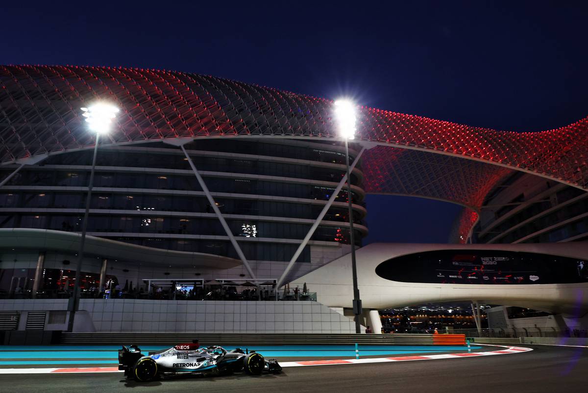 George Russell (GBR) Mercedes AMG F1 W13. 18.11.2022. Formula 1 World Championship, Rd 22, Abu Dhabi Grand Prix, Yas Marina Circuit, Abu Dhabi, Practice
