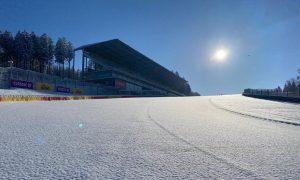 Spa's daunting Raidillon: Covered in snow but still majestic