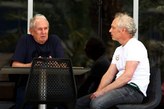 (L to R): Dr Helmut Marko (AUT) Red Bull Motorsport Consultant with Raymond Vermeulen (NLD) Driver Manager.
24.02.2023. Formula 1 Testing, Sakhir, Bahrain, Day Two.
- www.xpbimages.com, EMail: requests@xpbimages.com © Copyright: Moy / XPB Images