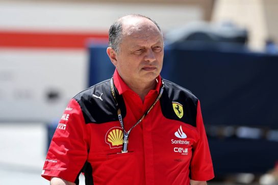 Frederic Vasseur (FRA) Ferrari Team Principal.
03.03.2023. Formula 1 World Championship, Rd 1, Bahrain Grand Prix, Sakhir, Bahrain, Practice Day
- www.xpbimages.com, EMail: requests@xpbimages.com © Copyright: Moy / XPB Images