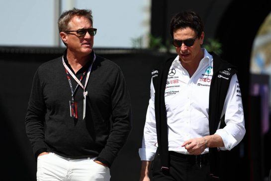 Toto Wolff (GER) Mercedes AMG F1 Shareholder and Executive Director (Right).
03.03.2023. Formula 1 World Championship, Rd 1, Bahrain Grand Prix, Sakhir, Bahrain, Practice Day
- www.xpbimages.com, EMail: requests@xpbimages.com © Copyright: Batchelor / XPB Images