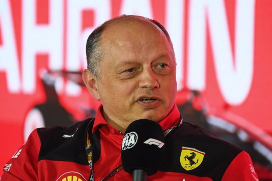 Frederic Vasseur (FRA) Ferrari Team Principal in the FIA Press Conference.
03.03.2023. Formula 1 World Championship, Rd 1, Bahrain Grand Prix, Sakhir, Bahrain, Practice Day
- www.xpbimages.com, EMail: requests@xpbimages.com © Copyright: XPB Images
