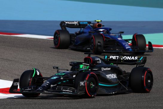 George Russell (GBR) Mercedes AMG F1 W14.
04.03.2023. Formula 1 World Championship, Rd 1, Bahrain Grand Prix, Sakhir, Bahrain, Qualifying Day.
- www.xpbimages.com, EMail: requests@xpbimages.com © Copyright: Moy / XPB Images