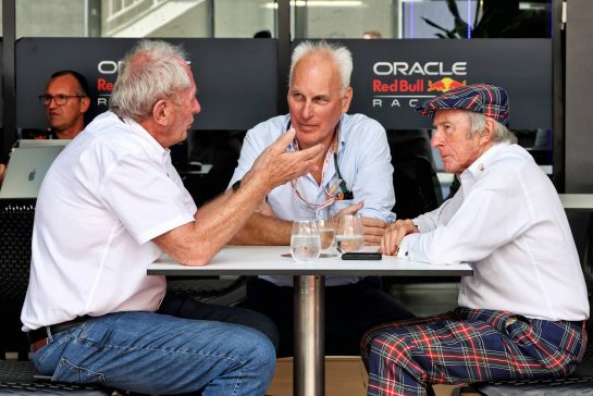 Dr Helmut Marko (AUT) Red Bull Motorsport Consultant (Left) and Jackie Stewart (GBR) (Right).
17.03.2023. Formula 1 World Championship, Rd 2, Saudi Arabian Grand Prix, Jeddah, Saudi Arabia, Practice Day.
- www.xpbimages.com, EMail: requests@xpbimages.com © Copyright: Moy / XPB Images