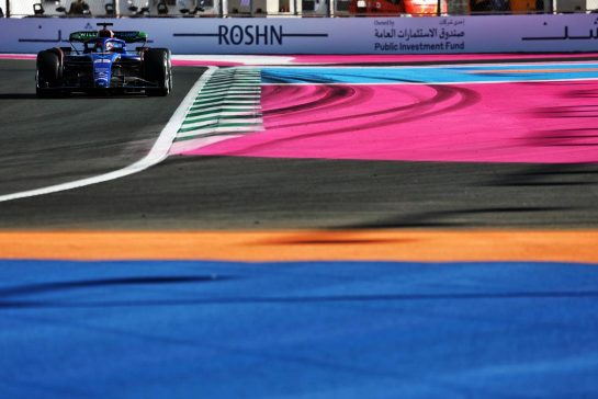 Alexander Albon (THA) Williams Racing FW45.
17.03.2023. Formula 1 World Championship, Rd 2, Saudi Arabian Grand Prix, Jeddah, Saudi Arabia, Practice Day.
- www.xpbimages.com, EMail: requests@xpbimages.com © Copyright: Moy / XPB Images