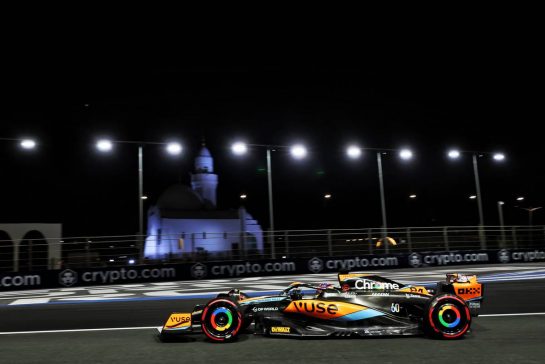 Oscar Piastri (AUS) McLaren MCL60.
17.03.2023. Formula 1 World Championship, Rd 2, Saudi Arabian Grand Prix, Jeddah, Saudi Arabia, Practice Day.
- www.xpbimages.com, EMail: requests@xpbimages.com © Copyright: Bearne / XPB Images