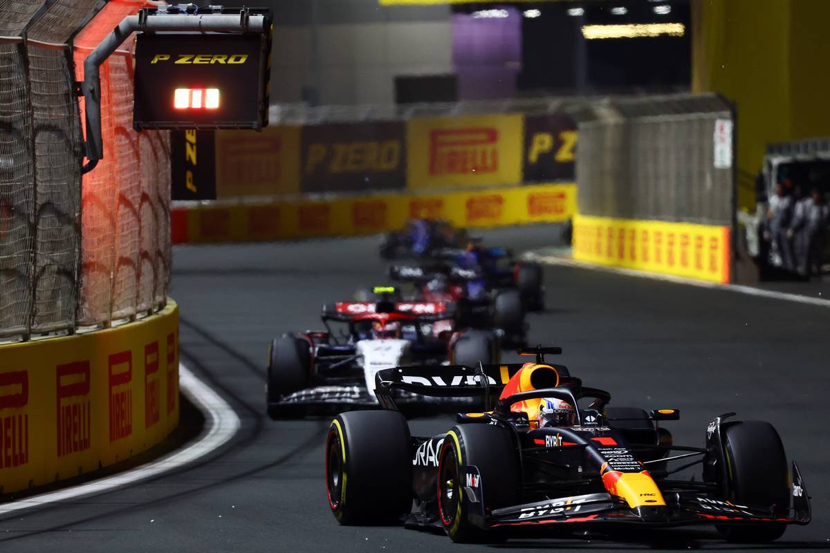 Max Verstappen (NLD) Red Bull Racing RB19.
19.03.2023. Formula 1 World Championship, Rd 2, Saudi Arabian Grand Prix, Jeddah, Saudi Arabia, Race Day.
- www.xpbimages.com, EMail: requests@xpbimages.com © Copyright: Batchelor / XPB Images